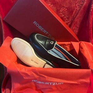 Robert Zur Black & White Sweetheart Loafers Brand New Never Worn